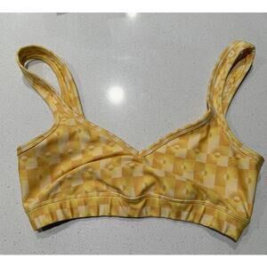 Beyond Yoga Power Play Sports Bra in Yellow Sun Prism‎ S